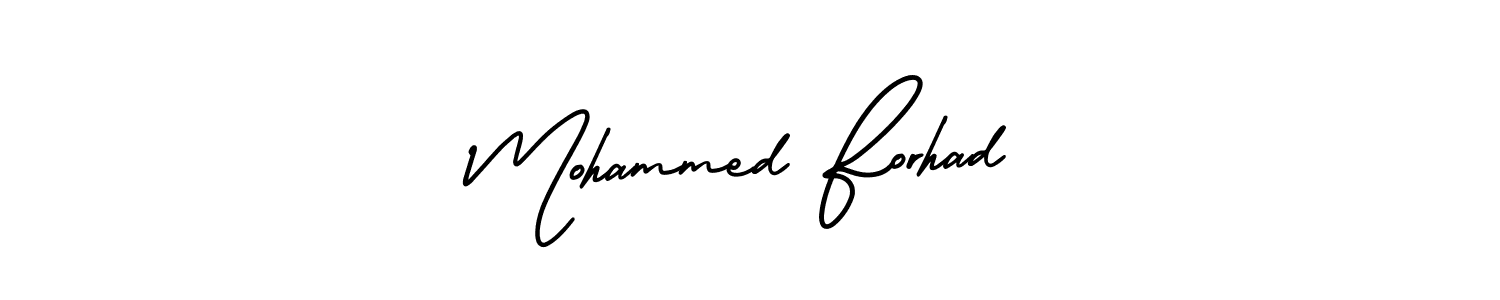This is the best signature style for the Mohammed Forhad name. Also you like these signature font (AmerikaSignatureDemo-Regular). Mix name signature. Mohammed Forhad signature style 3 images and pictures png