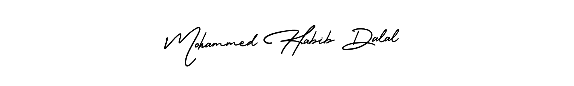 Make a short Mohammed Habib Dalal signature style. Manage your documents anywhere anytime using AmerikaSignatureDemo-Regular. Create and add eSignatures, submit forms, share and send files easily. Mohammed Habib Dalal signature style 3 images and pictures png