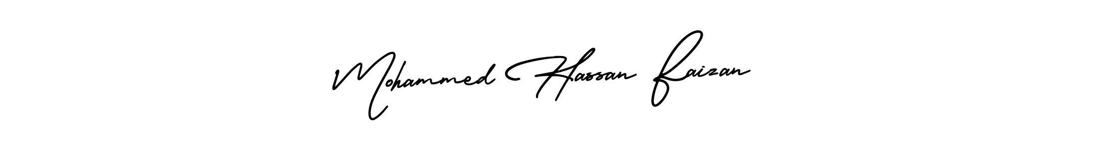 Mohammed Hassan Faizan stylish signature style. Best Handwritten Sign (AmerikaSignatureDemo-Regular) for my name. Handwritten Signature Collection Ideas for my name Mohammed Hassan Faizan. Mohammed Hassan Faizan signature style 3 images and pictures png