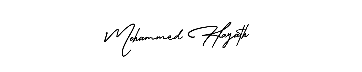 Make a short Mohammed Hayath signature style. Manage your documents anywhere anytime using AmerikaSignatureDemo-Regular. Create and add eSignatures, submit forms, share and send files easily. Mohammed Hayath signature style 3 images and pictures png