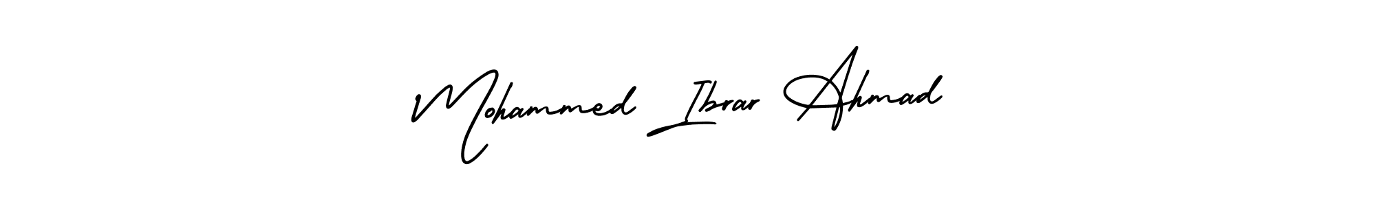 if you are searching for the best signature style for your name Mohammed Ibrar Ahmad. so please give up your signature search. here we have designed multiple signature styles  using AmerikaSignatureDemo-Regular. Mohammed Ibrar Ahmad signature style 3 images and pictures png