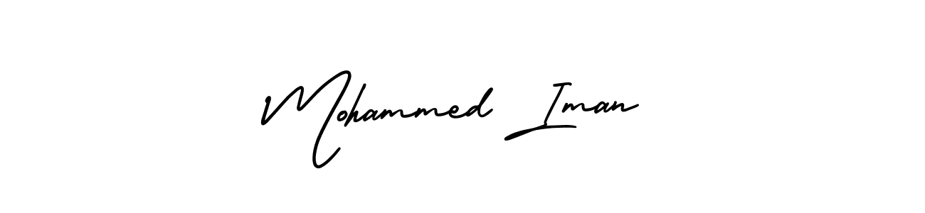 Make a beautiful signature design for name Mohammed Iman. With this signature (AmerikaSignatureDemo-Regular) style, you can create a handwritten signature for free. Mohammed Iman signature style 3 images and pictures png