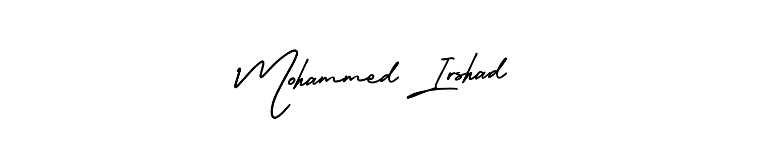 Use a signature maker to create a handwritten signature online. With this signature software, you can design (AmerikaSignatureDemo-Regular) your own signature for name Mohammed Irshad. Mohammed Irshad signature style 3 images and pictures png