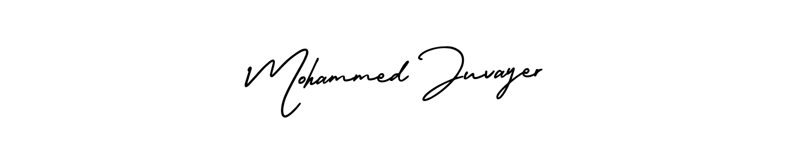 How to make Mohammed Juvayer name signature. Use AmerikaSignatureDemo-Regular style for creating short signs online. This is the latest handwritten sign. Mohammed Juvayer signature style 3 images and pictures png