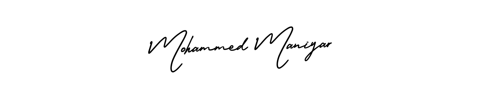 Mohammed Maniyar stylish signature style. Best Handwritten Sign (AmerikaSignatureDemo-Regular) for my name. Handwritten Signature Collection Ideas for my name Mohammed Maniyar. Mohammed Maniyar signature style 3 images and pictures png