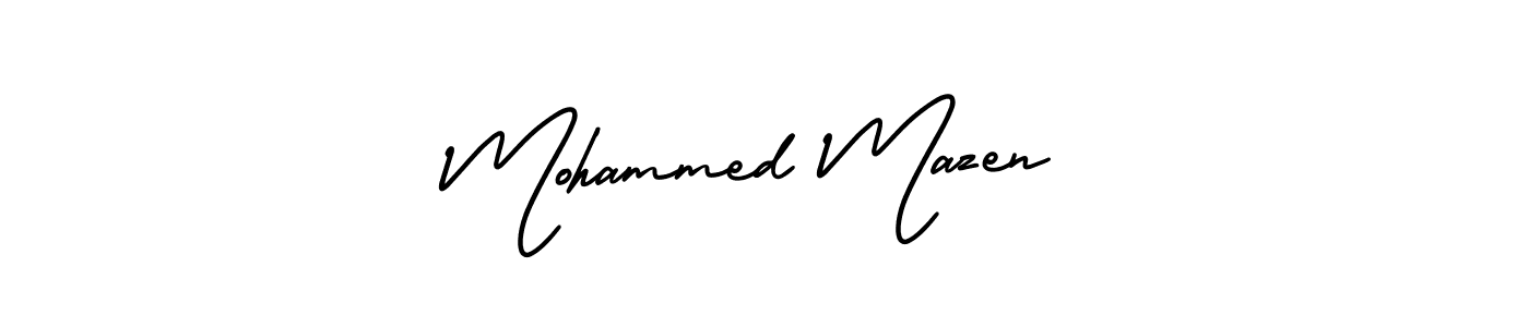 Design your own signature with our free online signature maker. With this signature software, you can create a handwritten (AmerikaSignatureDemo-Regular) signature for name Mohammed Mazen. Mohammed Mazen signature style 3 images and pictures png