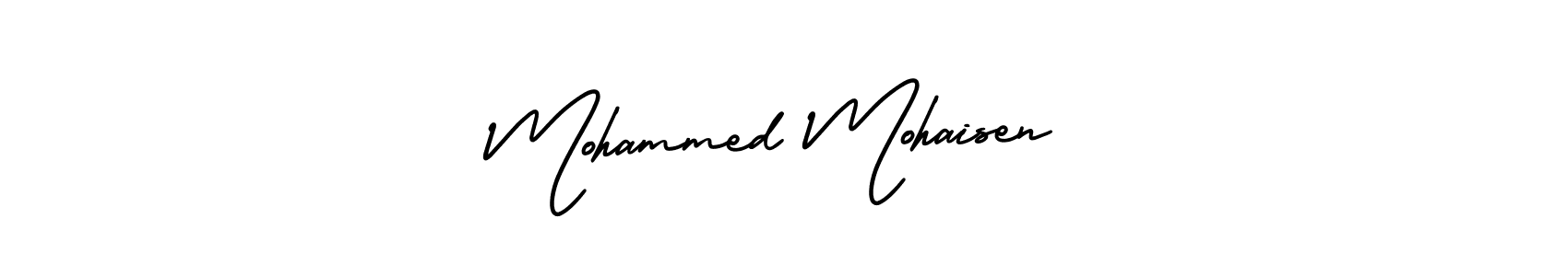 How to Draw Mohammed Mohaisen signature style? AmerikaSignatureDemo-Regular is a latest design signature styles for name Mohammed Mohaisen. Mohammed Mohaisen signature style 3 images and pictures png