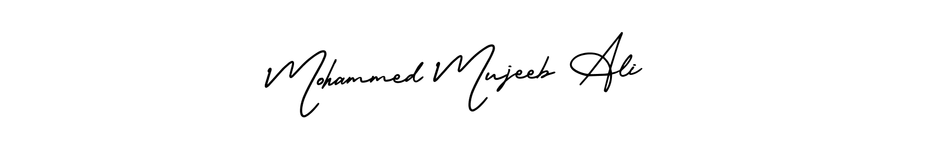 How to make Mohammed Mujeeb Ali name signature. Use AmerikaSignatureDemo-Regular style for creating short signs online. This is the latest handwritten sign. Mohammed Mujeeb Ali signature style 3 images and pictures png