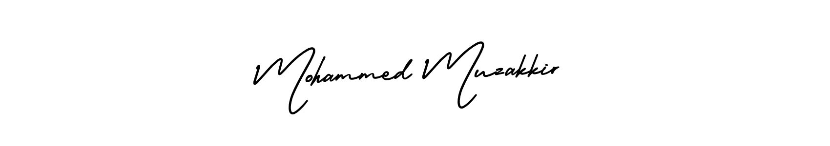 Mohammed Muzakkir stylish signature style. Best Handwritten Sign (AmerikaSignatureDemo-Regular) for my name. Handwritten Signature Collection Ideas for my name Mohammed Muzakkir. Mohammed Muzakkir signature style 3 images and pictures png