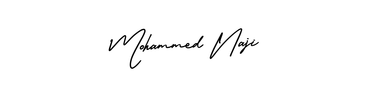 Use a signature maker to create a handwritten signature online. With this signature software, you can design (AmerikaSignatureDemo-Regular) your own signature for name Mohammed Naji. Mohammed Naji signature style 3 images and pictures png