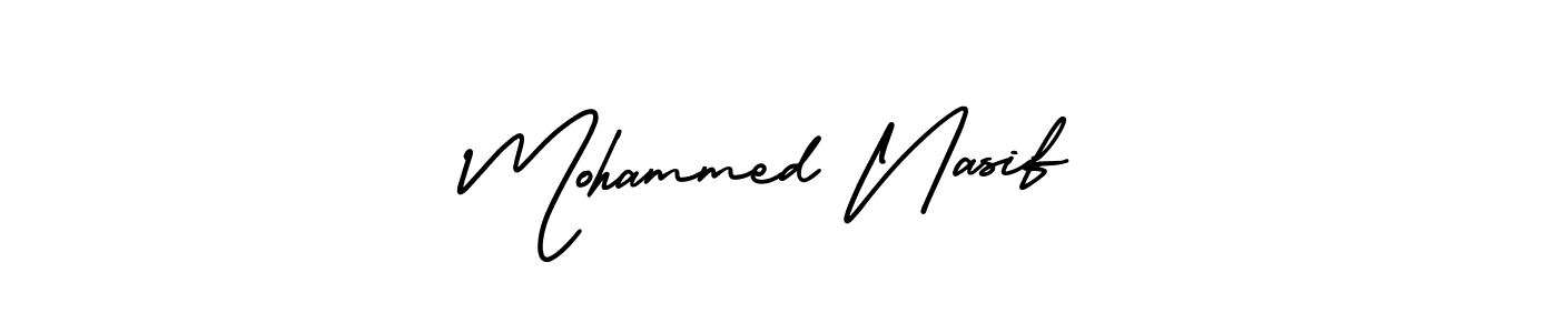 Use a signature maker to create a handwritten signature online. With this signature software, you can design (AmerikaSignatureDemo-Regular) your own signature for name Mohammed Nasif. Mohammed Nasif signature style 3 images and pictures png