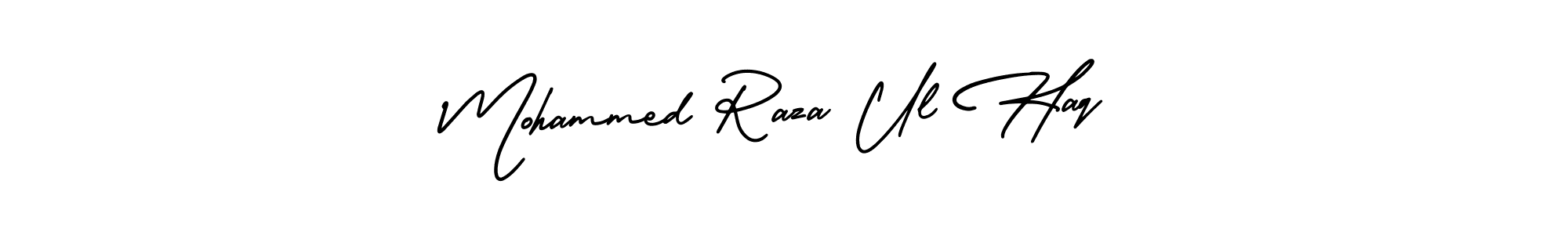 Also You can easily find your signature by using the search form. We will create Mohammed Raza Ul Haq name handwritten signature images for you free of cost using AmerikaSignatureDemo-Regular sign style. Mohammed Raza Ul Haq signature style 3 images and pictures png