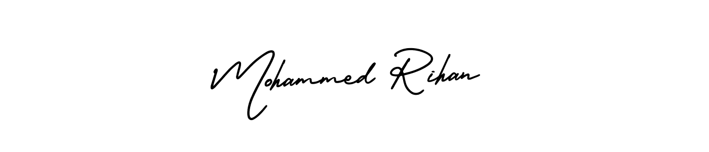 How to Draw Mohammed Rihan signature style? AmerikaSignatureDemo-Regular is a latest design signature styles for name Mohammed Rihan. Mohammed Rihan signature style 3 images and pictures png