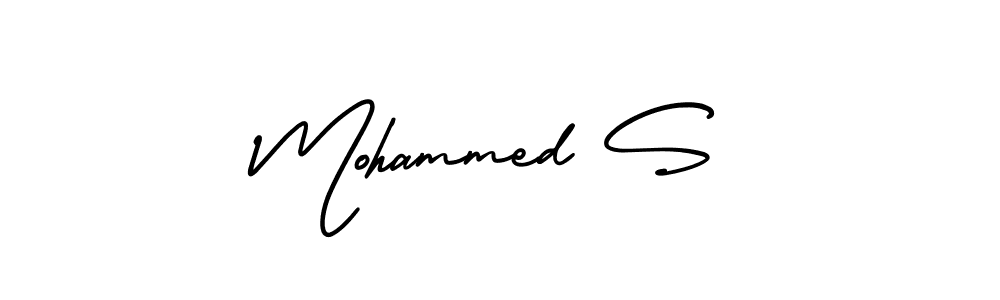 Use a signature maker to create a handwritten signature online. With this signature software, you can design (AmerikaSignatureDemo-Regular) your own signature for name Mohammed S. Mohammed S signature style 3 images and pictures png