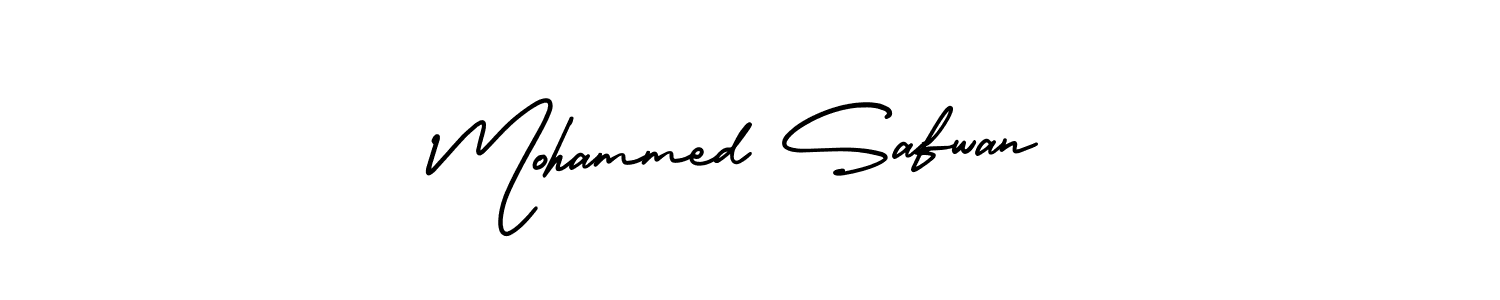 The best way (AmerikaSignatureDemo-Regular) to make a short signature is to pick only two or three words in your name. The name Mohammed Safwan include a total of six letters. For converting this name. Mohammed Safwan signature style 3 images and pictures png