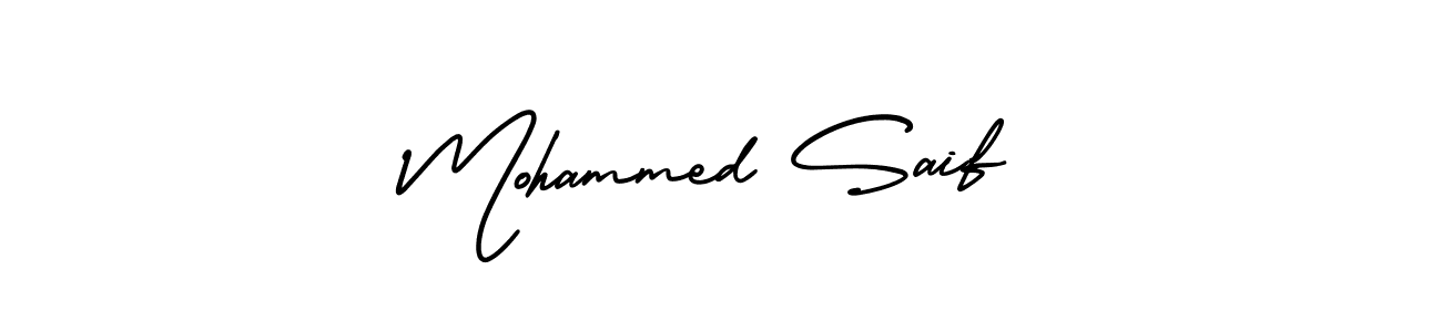 It looks lik you need a new signature style for name Mohammed Saif. Design unique handwritten (AmerikaSignatureDemo-Regular) signature with our free signature maker in just a few clicks. Mohammed Saif signature style 3 images and pictures png