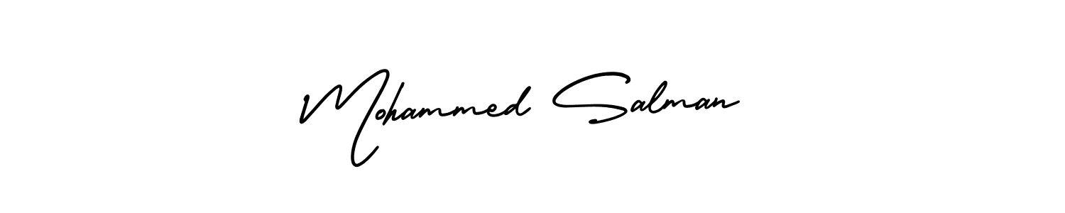 How to make Mohammed Salman name signature. Use AmerikaSignatureDemo-Regular style for creating short signs online. This is the latest handwritten sign. Mohammed Salman signature style 3 images and pictures png