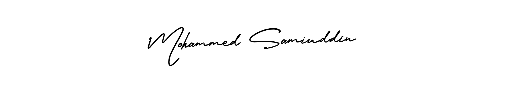 if you are searching for the best signature style for your name Mohammed Samiuddin. so please give up your signature search. here we have designed multiple signature styles  using AmerikaSignatureDemo-Regular. Mohammed Samiuddin signature style 3 images and pictures png