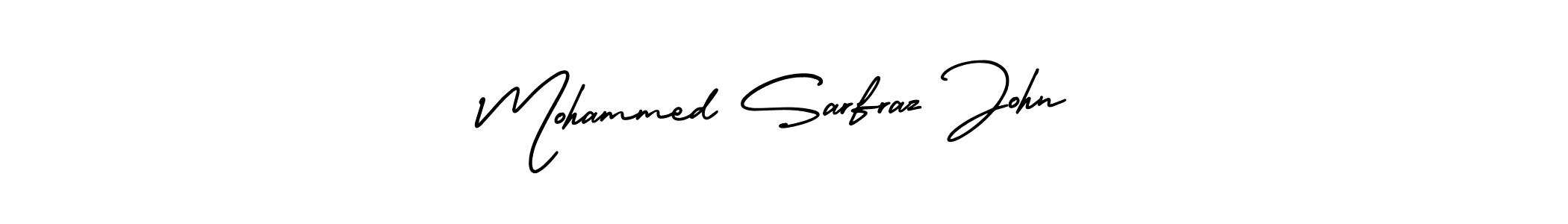 It looks lik you need a new signature style for name Mohammed Sarfraz John. Design unique handwritten (AmerikaSignatureDemo-Regular) signature with our free signature maker in just a few clicks. Mohammed Sarfraz John signature style 3 images and pictures png