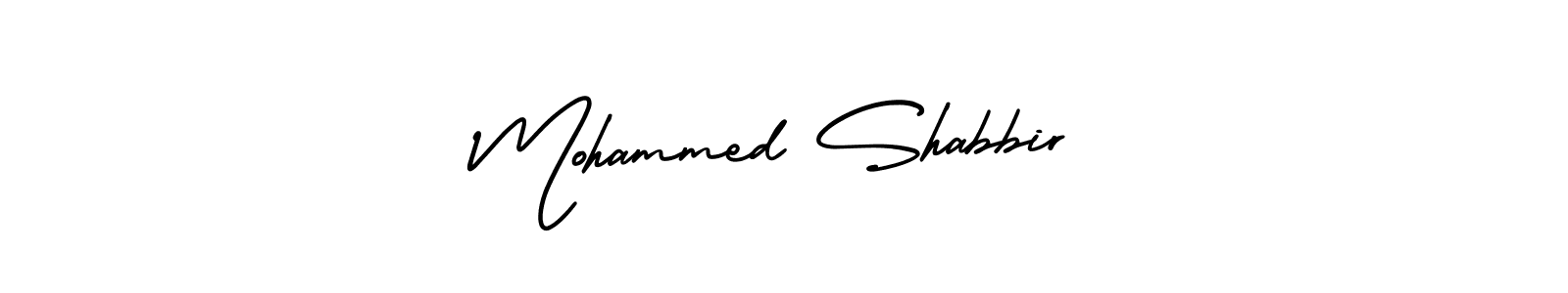 Make a beautiful signature design for name Mohammed Shabbir. With this signature (AmerikaSignatureDemo-Regular) style, you can create a handwritten signature for free. Mohammed Shabbir signature style 3 images and pictures png