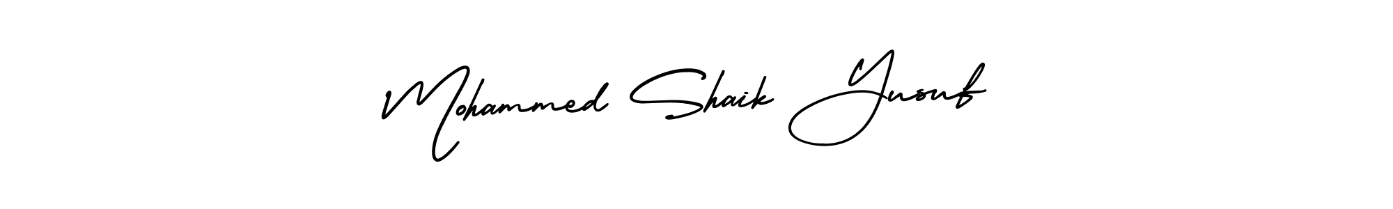 Design your own signature with our free online signature maker. With this signature software, you can create a handwritten (AmerikaSignatureDemo-Regular) signature for name Mohammed Shaik Yusuf. Mohammed Shaik Yusuf signature style 3 images and pictures png