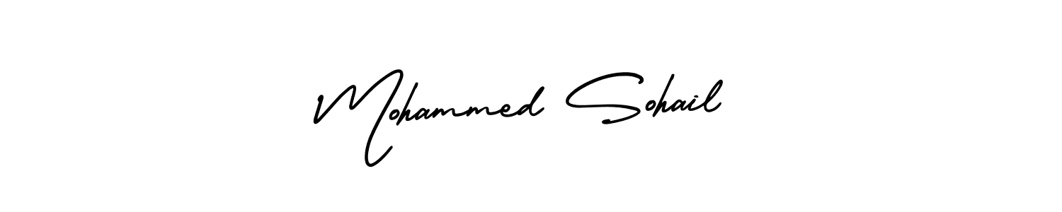 This is the best signature style for the Mohammed Sohail name. Also you like these signature font (AmerikaSignatureDemo-Regular). Mix name signature. Mohammed Sohail signature style 3 images and pictures png
