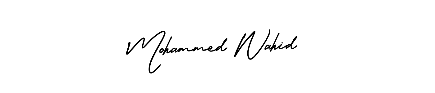 Make a beautiful signature design for name Mohammed Wahid. With this signature (AmerikaSignatureDemo-Regular) style, you can create a handwritten signature for free. Mohammed Wahid signature style 3 images and pictures png