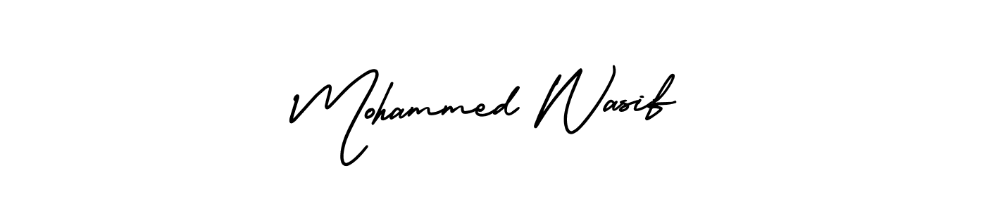 Mohammed Wasif stylish signature style. Best Handwritten Sign (AmerikaSignatureDemo-Regular) for my name. Handwritten Signature Collection Ideas for my name Mohammed Wasif. Mohammed Wasif signature style 3 images and pictures png
