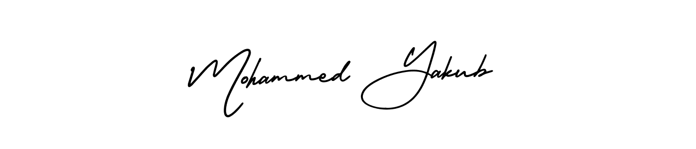 How to make Mohammed Yakub name signature. Use AmerikaSignatureDemo-Regular style for creating short signs online. This is the latest handwritten sign. Mohammed Yakub signature style 3 images and pictures png