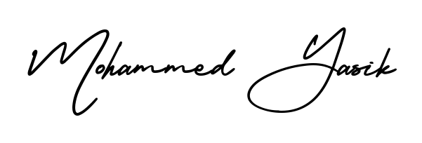 Elevate your brand with a stunning Mohammed Yasik eSignature. The AmerikaSignatureDemo-Regular style provides a balanced, flowing aesthetic for everyday signing. Mohammed Yasik signature style 3 images and pictures png