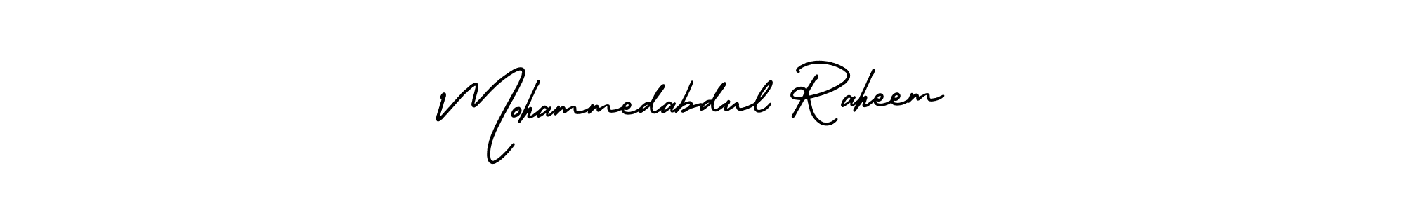 Make a beautiful signature design for name Mohammedabdul Raheem. With this signature (AmerikaSignatureDemo-Regular) style, you can create a handwritten signature for free. Mohammedabdul Raheem signature style 3 images and pictures png