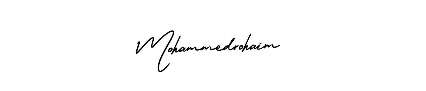 Create a beautiful signature design for name Mohammedrohaim. With this signature (AmerikaSignatureDemo-Regular) fonts, you can make a handwritten signature for free. Mohammedrohaim signature style 3 images and pictures png