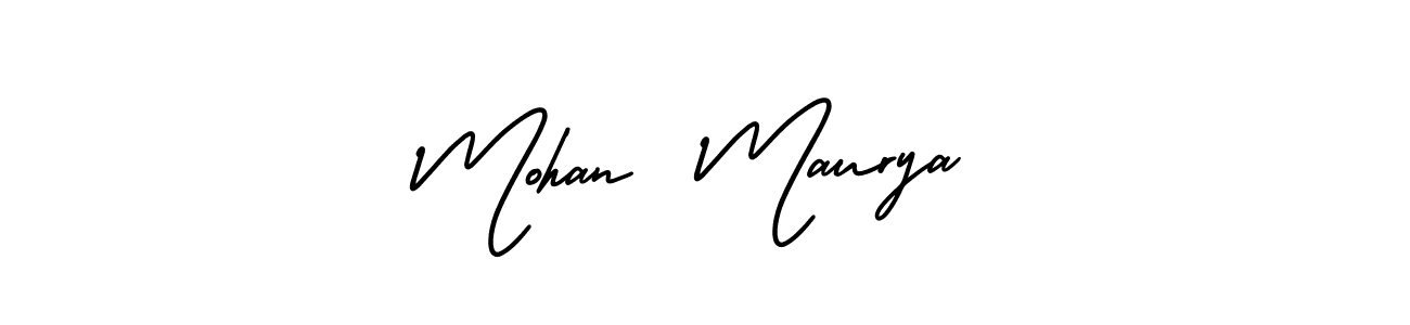 It looks lik you need a new signature style for name Mohan  Maurya. Design unique handwritten (AmerikaSignatureDemo-Regular) signature with our free signature maker in just a few clicks. Mohan  Maurya signature style 3 images and pictures png