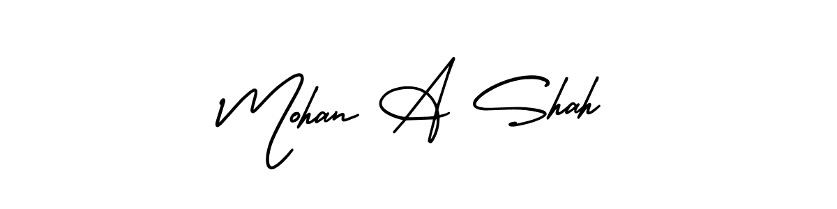 AmerikaSignatureDemo-Regular is a professional signature style that is perfect for those who want to add a touch of class to their signature. It is also a great choice for those who want to make their signature more unique. Get Mohan A Shah name to fancy signature for free. Mohan A Shah signature style 3 images and pictures png