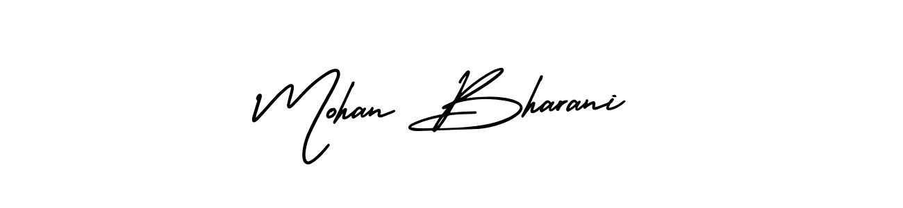 AmerikaSignatureDemo-Regular is a professional signature style that is perfect for those who want to add a touch of class to their signature. It is also a great choice for those who want to make their signature more unique. Get Mohan Bharani name to fancy signature for free. Mohan Bharani signature style 3 images and pictures png