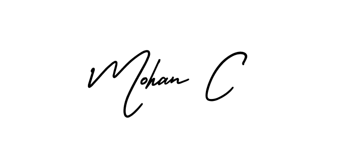 Similarly AmerikaSignatureDemo-Regular is the best handwritten signature design. Signature creator online .You can use it as an online autograph creator for name Mohan C. Mohan C signature style 3 images and pictures png