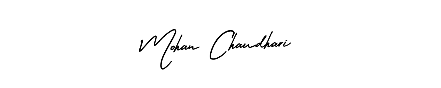 It looks lik you need a new signature style for name Mohan Chaudhari. Design unique handwritten (AmerikaSignatureDemo-Regular) signature with our free signature maker in just a few clicks. Mohan Chaudhari signature style 3 images and pictures png