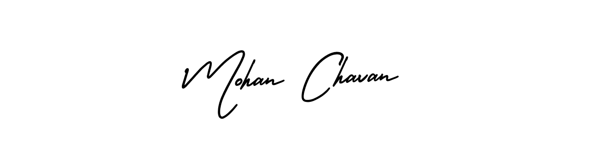 This is the best signature style for the Mohan Chavan name. Also you like these signature font (AmerikaSignatureDemo-Regular). Mix name signature. Mohan Chavan signature style 3 images and pictures png