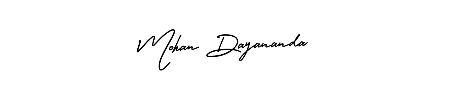 Make a beautiful signature design for name Mohan Dayananda. With this signature (AmerikaSignatureDemo-Regular) style, you can create a handwritten signature for free. Mohan Dayananda signature style 3 images and pictures png