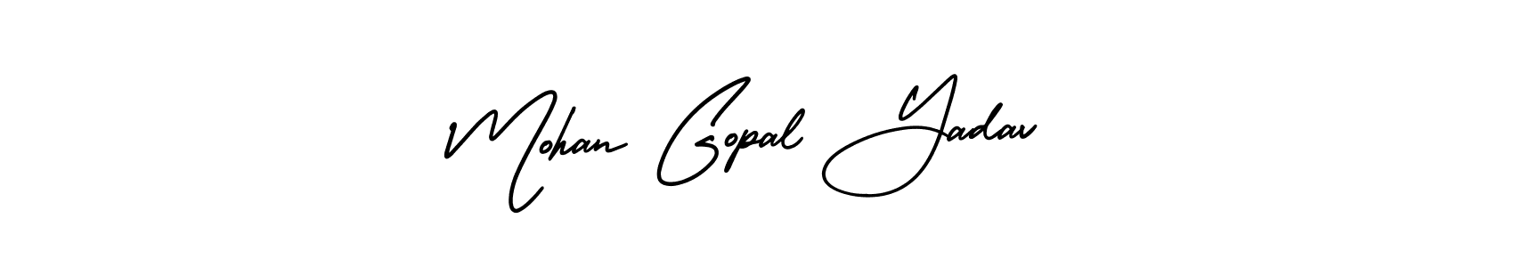 Make a beautiful signature design for name Mohan Gopal Yadav. With this signature (AmerikaSignatureDemo-Regular) style, you can create a handwritten signature for free. Mohan Gopal Yadav signature style 3 images and pictures png