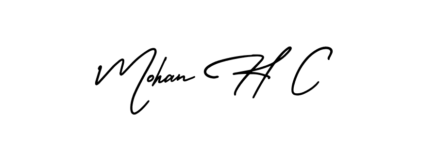 How to Draw Mohan H C signature style? AmerikaSignatureDemo-Regular is a latest design signature styles for name Mohan H C. Mohan H C signature style 3 images and pictures png