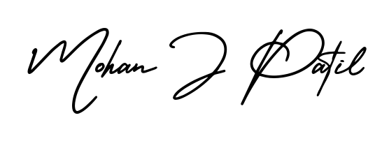 Generate high-definition signature styles for Mohan J Patil. The AmerikaSignatureDemo-Regular typeface ensures crisp legibility and sophisticated design. Mohan J Patil signature style 3 images and pictures png