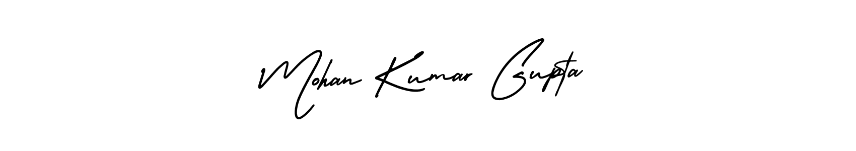 The best way (AmerikaSignatureDemo-Regular) to make a short signature is to pick only two or three words in your name. The name Mohan Kumar Gupta include a total of six letters. For converting this name. Mohan Kumar Gupta signature style 3 images and pictures png