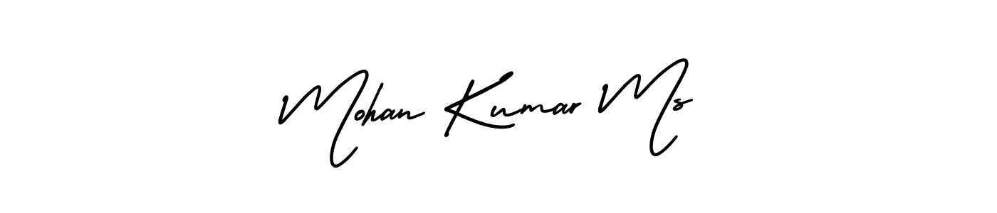 It looks lik you need a new signature style for name Mohan Kumar Ms. Design unique handwritten (AmerikaSignatureDemo-Regular) signature with our free signature maker in just a few clicks. Mohan Kumar Ms signature style 3 images and pictures png