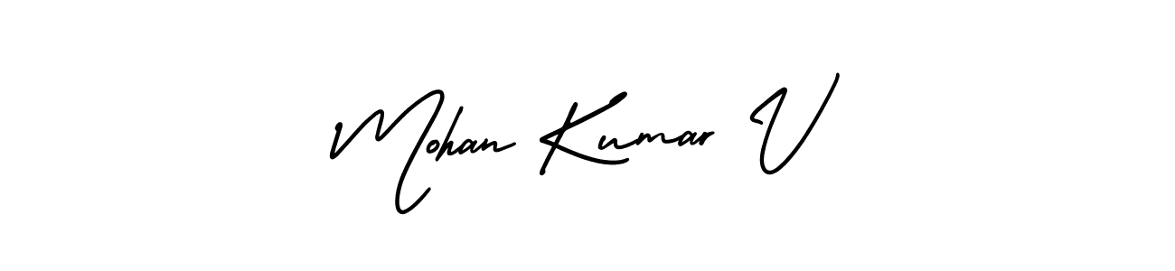 How to make Mohan Kumar V signature? AmerikaSignatureDemo-Regular is a professional autograph style. Create handwritten signature for Mohan Kumar V name. Mohan Kumar V signature style 3 images and pictures png