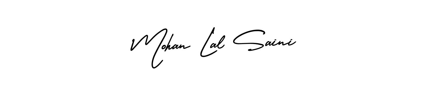 It looks lik you need a new signature style for name Mohan Lal Saini. Design unique handwritten (AmerikaSignatureDemo-Regular) signature with our free signature maker in just a few clicks. Mohan Lal Saini signature style 3 images and pictures png