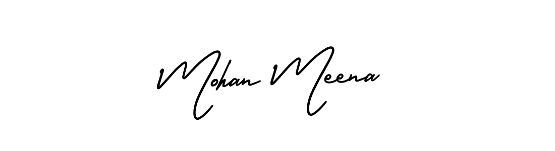 How to make Mohan Meena name signature. Use AmerikaSignatureDemo-Regular style for creating short signs online. This is the latest handwritten sign. Mohan Meena signature style 3 images and pictures png