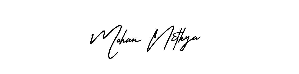 Make a short Mohan Nithya signature style. Manage your documents anywhere anytime using AmerikaSignatureDemo-Regular. Create and add eSignatures, submit forms, share and send files easily. Mohan Nithya signature style 3 images and pictures png