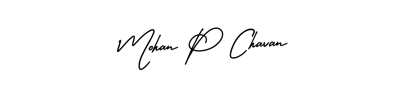 Use a signature maker to create a handwritten signature online. With this signature software, you can design (AmerikaSignatureDemo-Regular) your own signature for name Mohan P Chavan. Mohan P Chavan signature style 3 images and pictures png