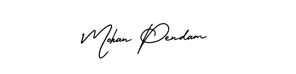 Similarly AmerikaSignatureDemo-Regular is the best handwritten signature design. Signature creator online .You can use it as an online autograph creator for name Mohan Pendam. Mohan Pendam signature style 3 images and pictures png